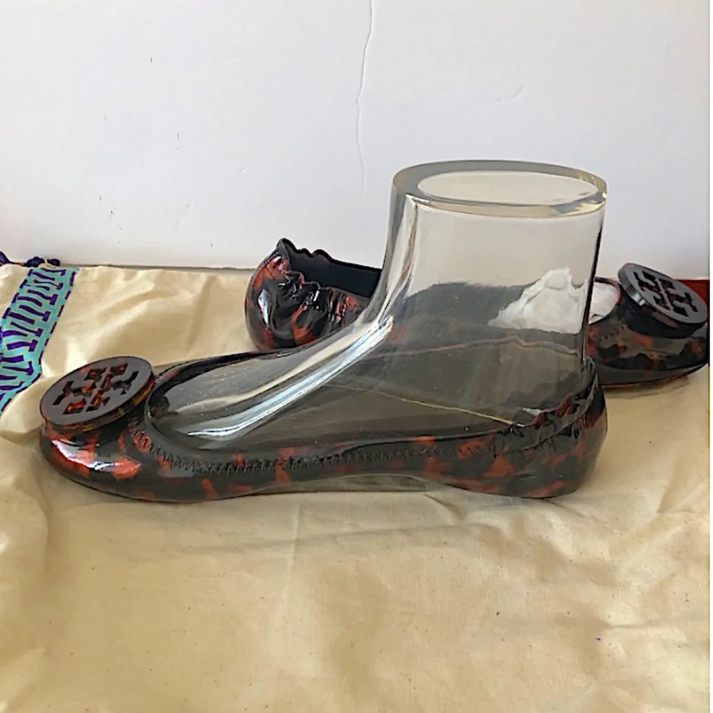 Tory Burch Tortoiseshell Patent Leather Minnie Travel Ballet Flat
